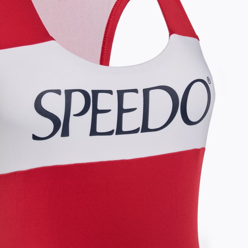 Speedo Colourblock Racerback дамски бански костюм от една част с висок риск червен 3