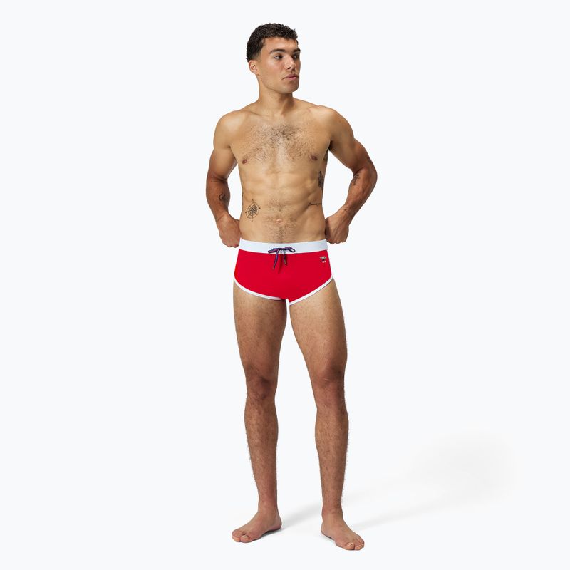 Speedo Jetstream Retro Logo Brief високорискови червени бански за мъже 2