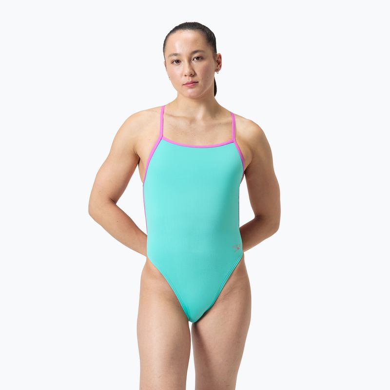 Speedo Solid Vback arctic glass дамски бански от една част 2