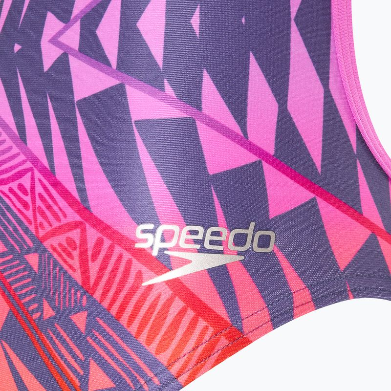 Speedo Placement Digital Vback balance blend/hapuna blue дамски бански от една част 3