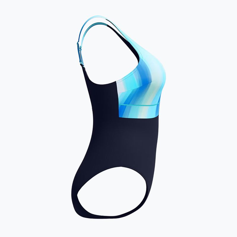 Дамски цял костюм за плуване Speedo Shaping Contour Eclipse Printed true navy/berry 4