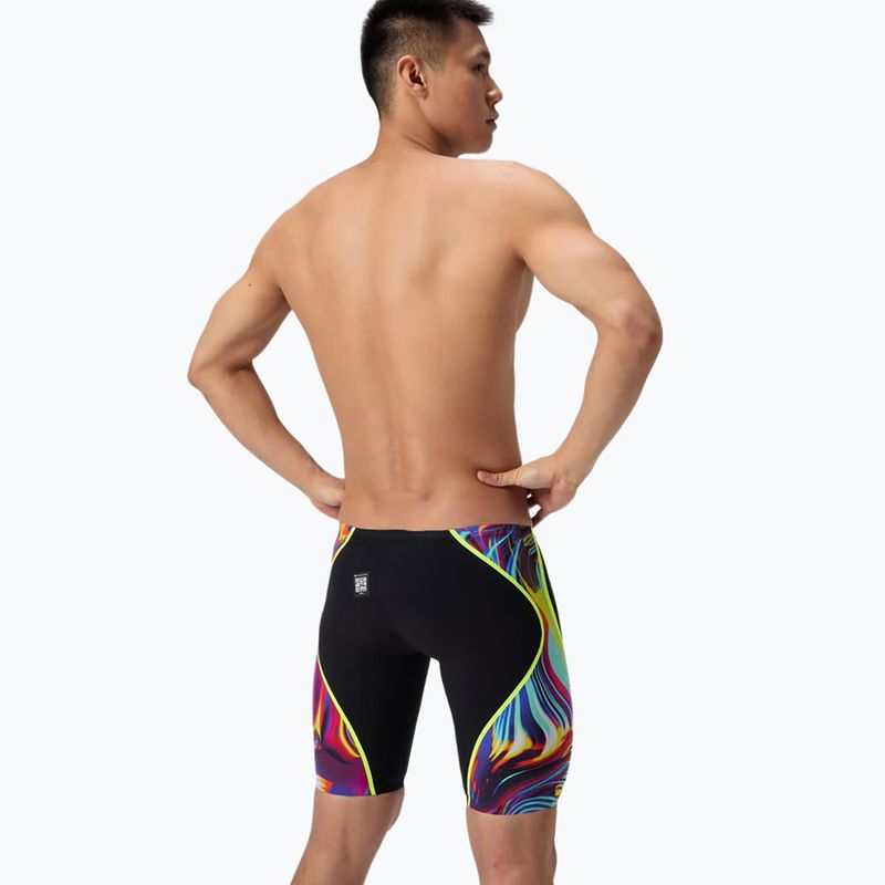 Мъжки плувни шорти тип клин Speedo Fastskin LZR Intent 2.0 Jammer black/molten blur/hyper yellow 3