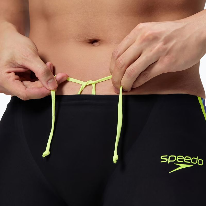 Мъжки плувни шорти тип клин Speedo Fastskin LZR Intent 2.0 Jammer black/molten blur/hyper yellow 6