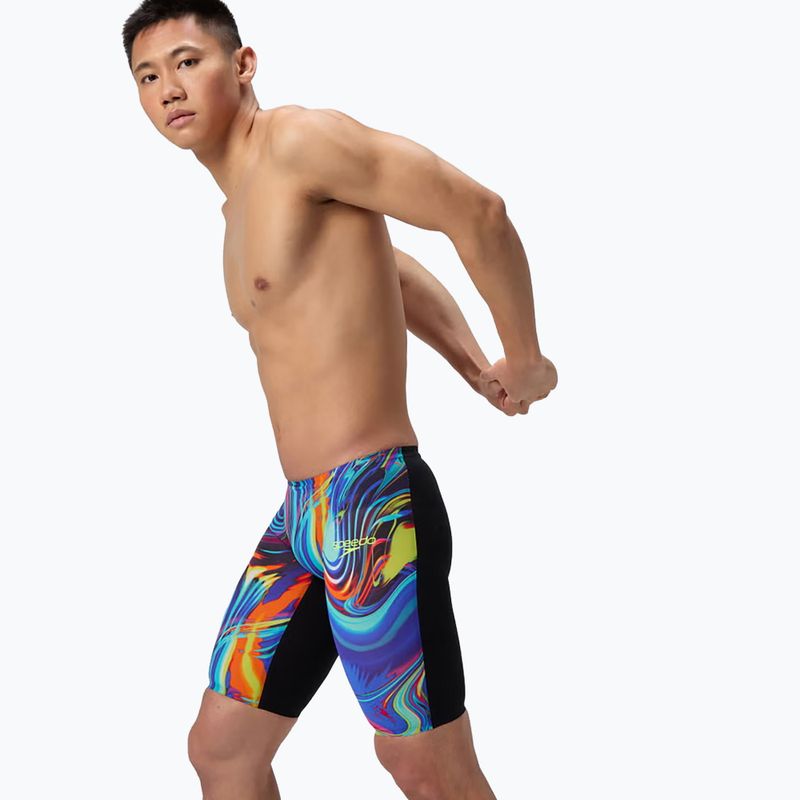 Мъжки шорти за плуване тип клин Speedo Fastskin LZR Pure Valor 2.0 Jammer molten black/molten blur 4