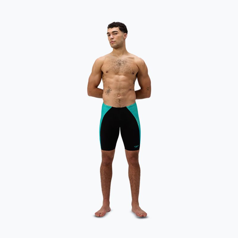 Мъжки шорти за плуване тип клин Speedo Endurance+ MAX Splice Jammer black/turquoise gem 2