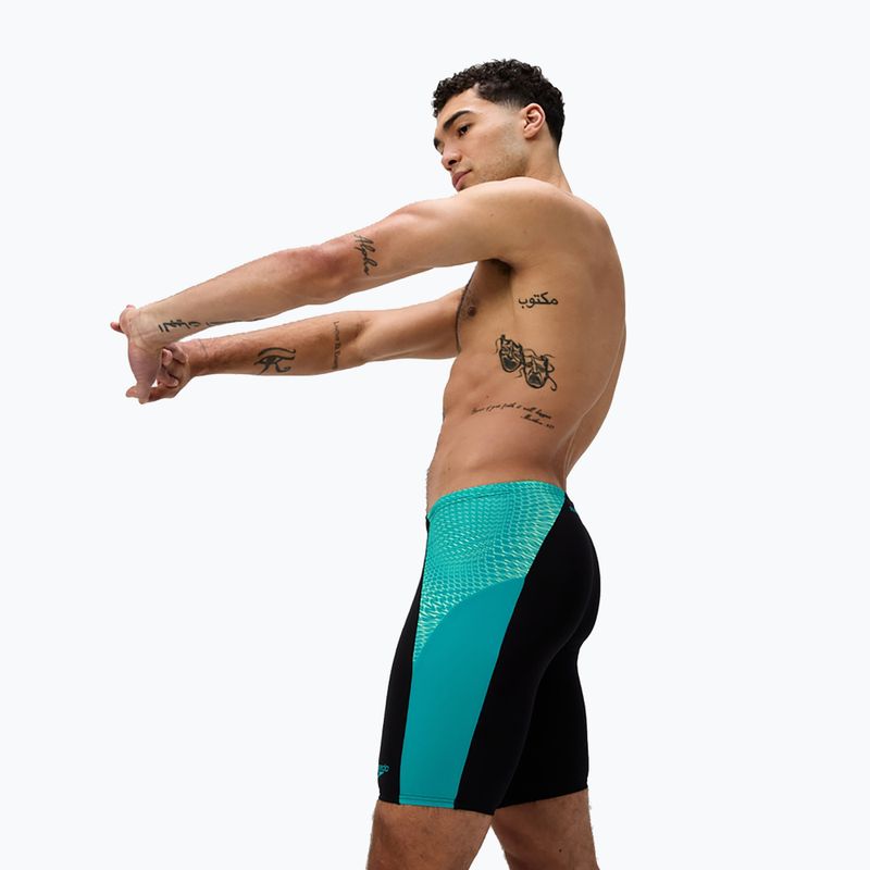 Мъжки шорти за плуване тип клин Speedo Endurance+ MAX Splice Jammer black/turquoise gem 4