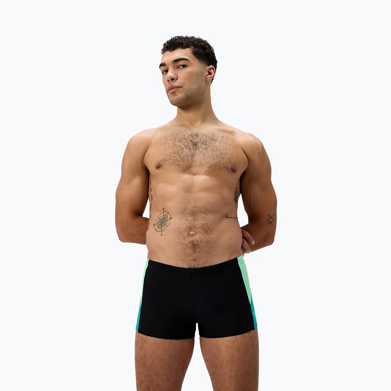 Мъжки боксерки за плуване Speedo Dive Aquashort black/turquoise gem