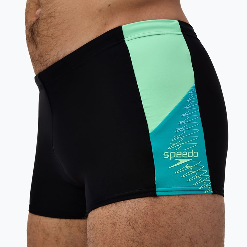 Мъжки боксерки за плуване Speedo Dive Aquashort black/turquoise gem 6