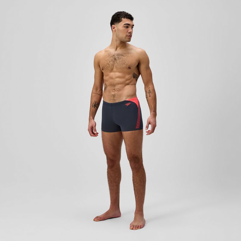 Мъжки боксерки за плуване Speedo Hyper Boom Splice grey lead/neon coral 2