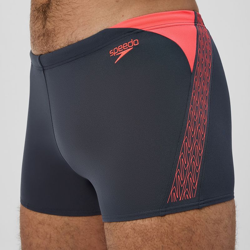 Мъжки боксерки за плуване Speedo Hyper Boom Splice grey lead/neon coral 5