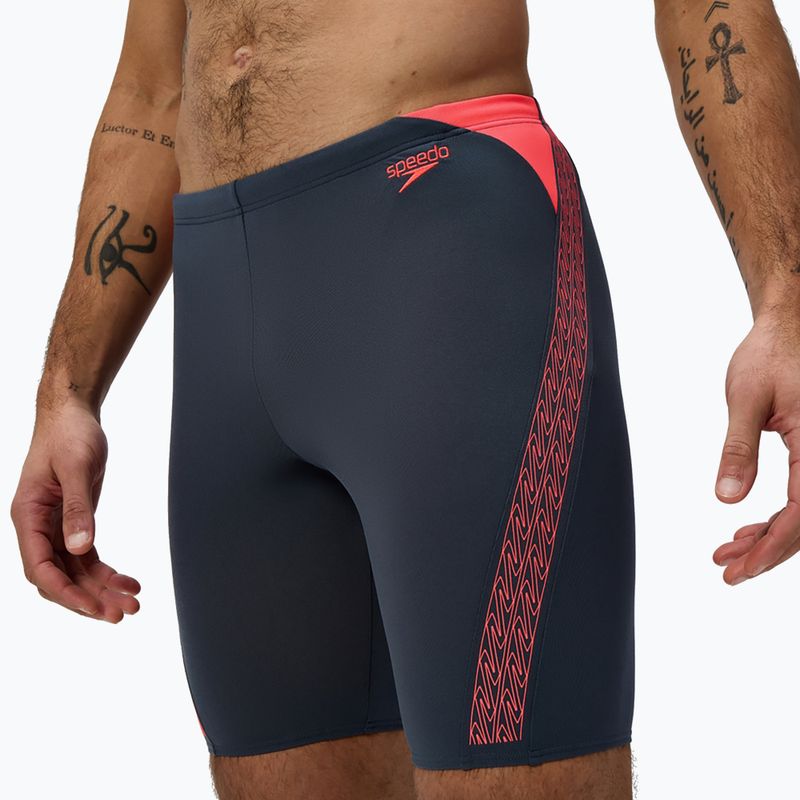 Мъжки шорти за плуване тип клин Speedo Hyper Boom Splice grey lead/neon coral