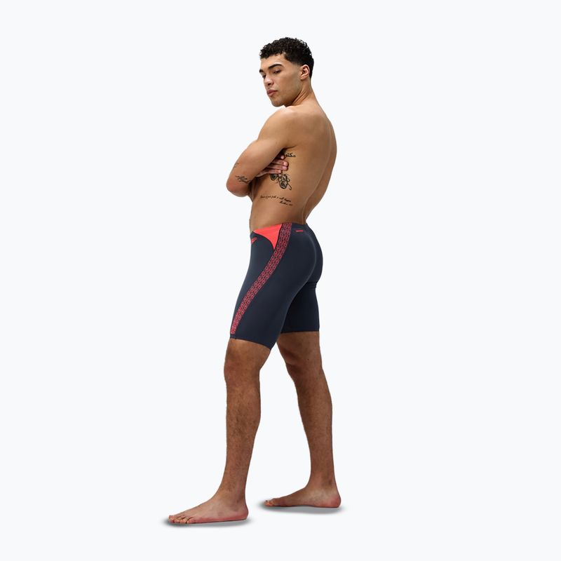 Мъжки шорти за плуване тип клин Speedo Hyper Boom Splice grey lead/neon coral 5