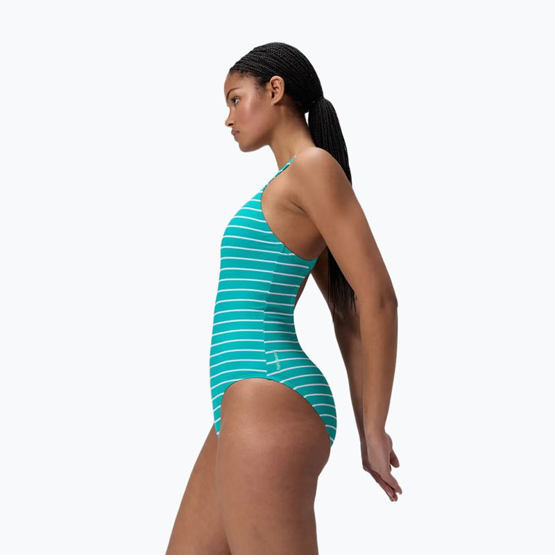 Дамски цял бански костюм Speedo Eco Endurance+ Printed Medalist turquoise gem 4