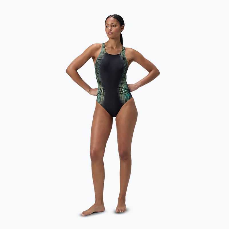 Дамски цял бански костюм Speedo Digital Printed Medalist turquoise gem 2