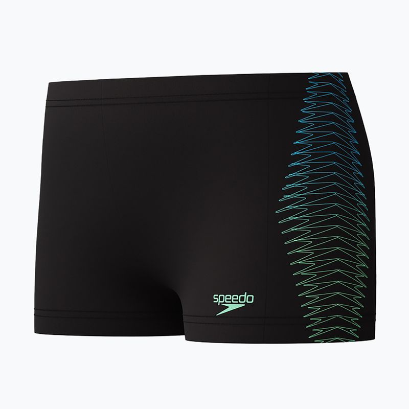 Детски боксерки за плуване Speedo Plastisol Placement Aquashort black/alfalfa green 3