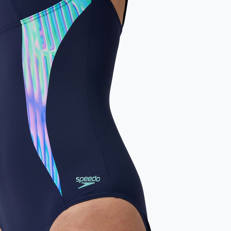 Дамски цял бански костюм Speedo Shaping Printed LunaElustre One Piece turquoise gem 6