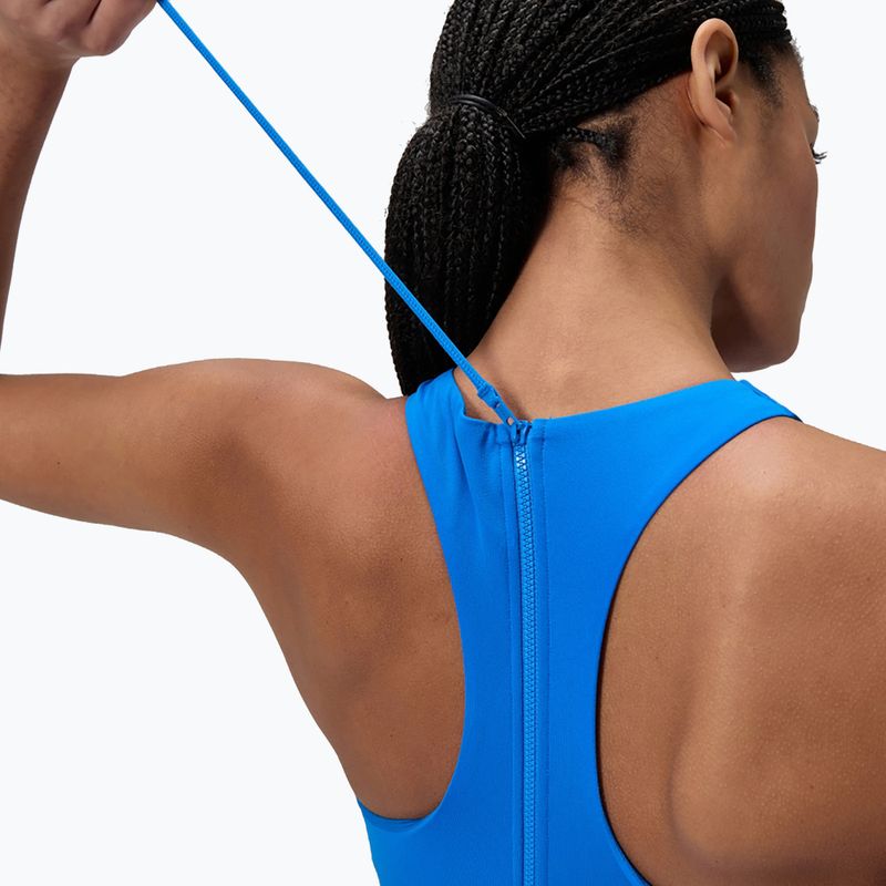 Дамски цял бански костюм Speedo Racer Zip with Built in Swim Bra lagoon blue 5