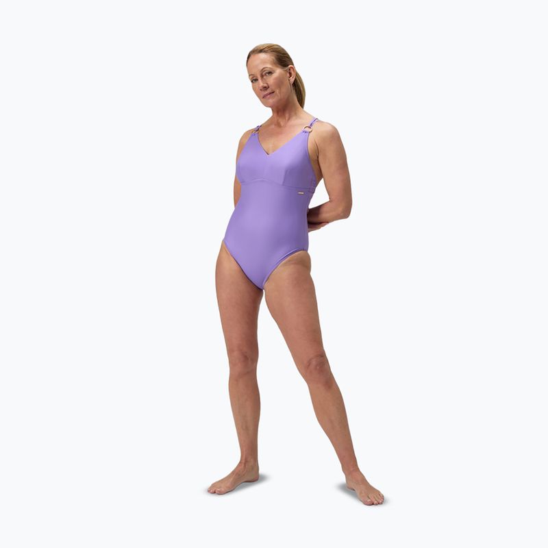 Дамски цял бански костюм Speedo Shaping Strappy purple mist 2