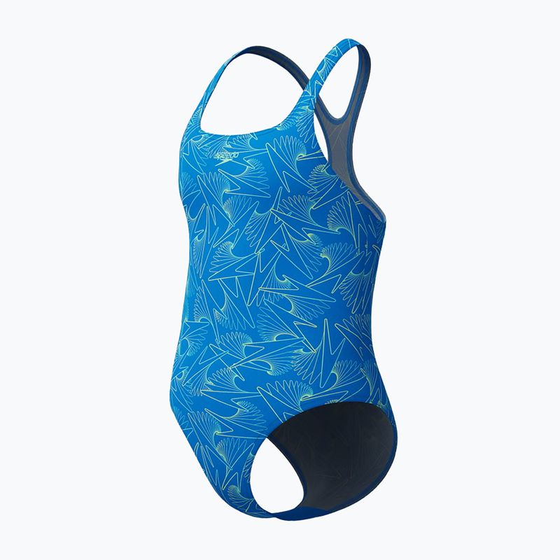 Детски цял бански костюм Speedo HyperBoom Allover Medalist lagoon blue/celeste 3