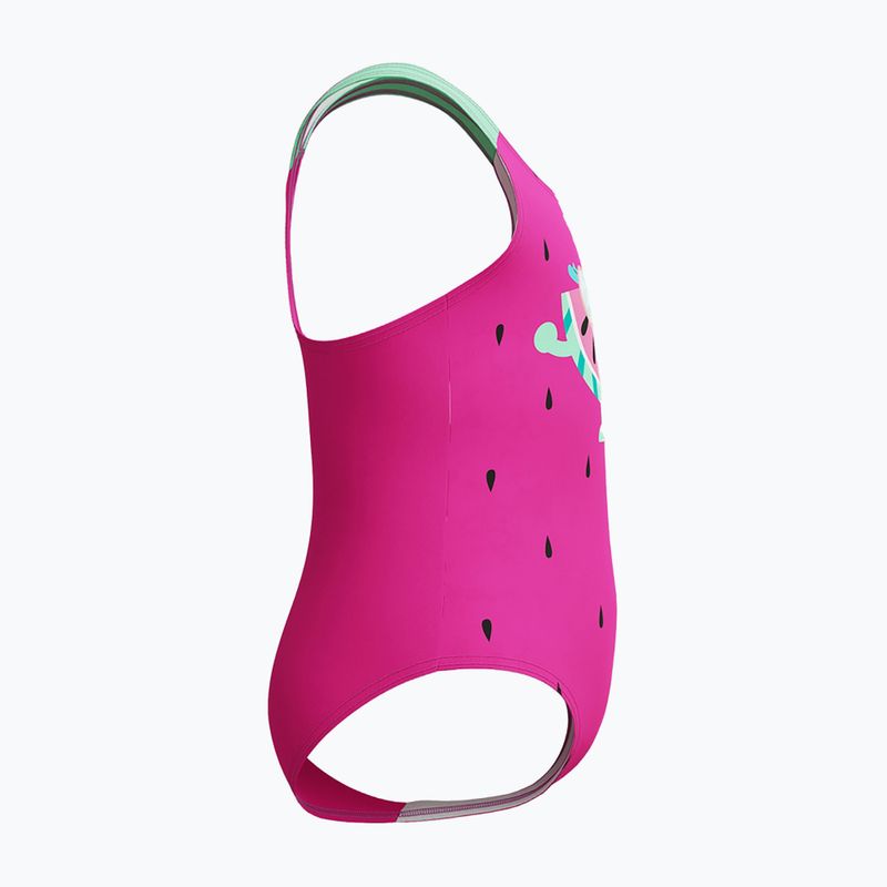 Детски цял бански костюм Speedo Digital Printed neon bubblegum 4