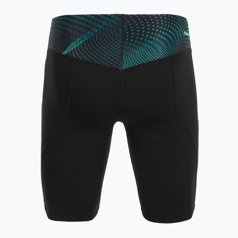 Мъжки шорти за плуване тип клин Speedo Endurance+ Max Compression Jammer black/turquoise gem 2