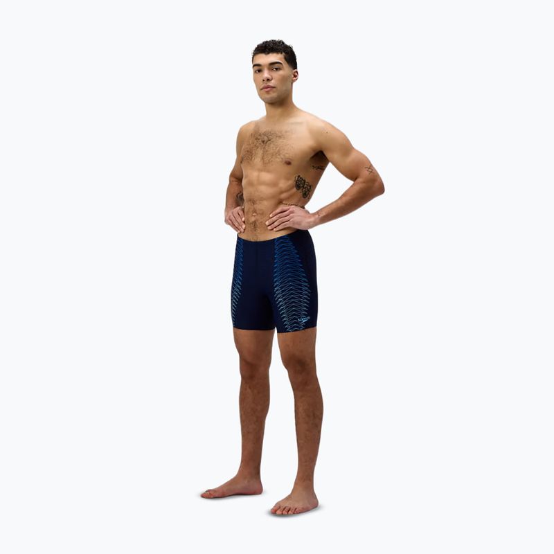 Мъжки плувни шорти тип клин Speedo Duo Logo Print Mid Jammer navy/sugar blue 2