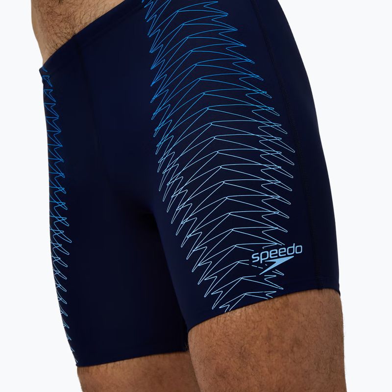 Мъжки плувни шорти тип клин Speedo Duo Logo Print Mid Jammer navy/sugar blue 6