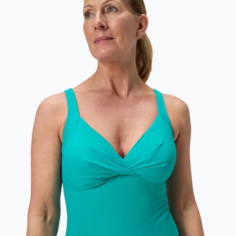 Дамски цял костюм за плуване Speedo Shaping Cross Knot turquoise gem 5