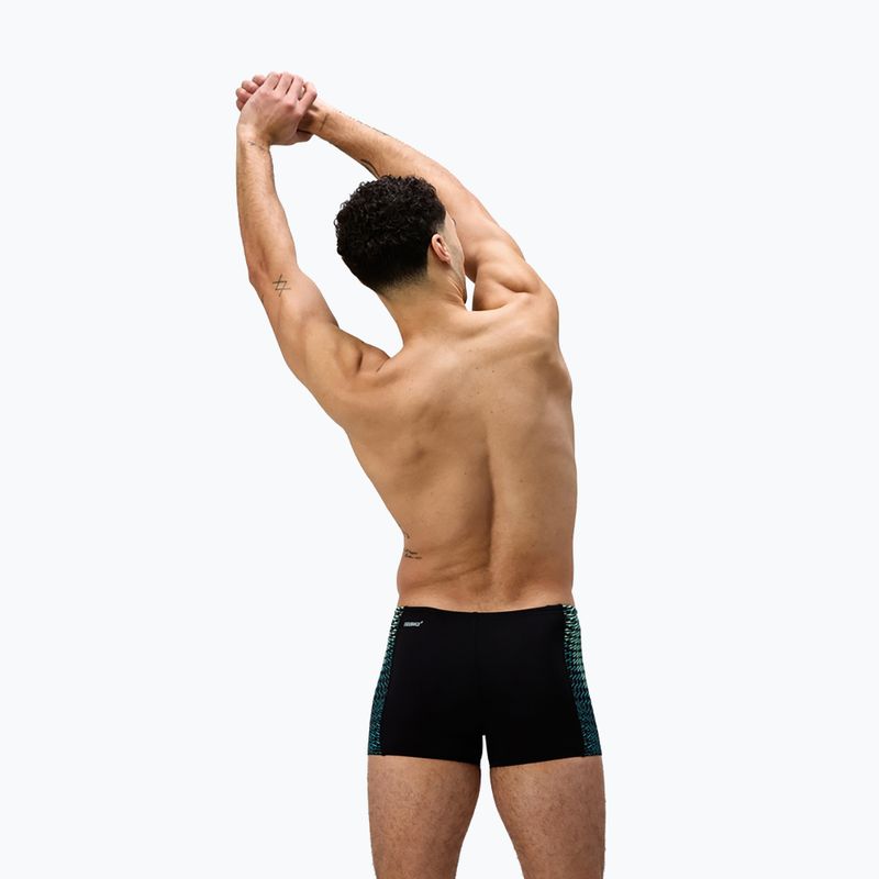 Мъжки боксерки за плуване Speedo Endurance+ Tech Panel Aquashort black/turquoise gem 3