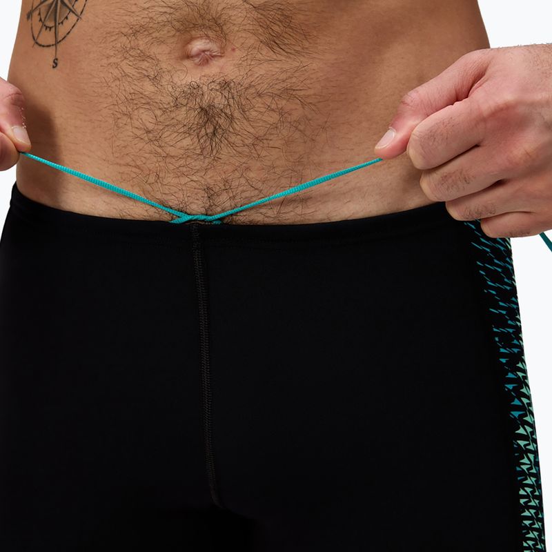 Мъжки боксерки за плуване Speedo Endurance+ Tech Panel Aquashort black/turquoise gem 6