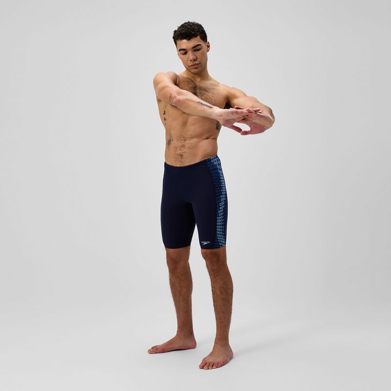 Мъжки шорти за плуване тип клин Speedo Endurance+ Tech Panel Jammer navy/sugar blue 2