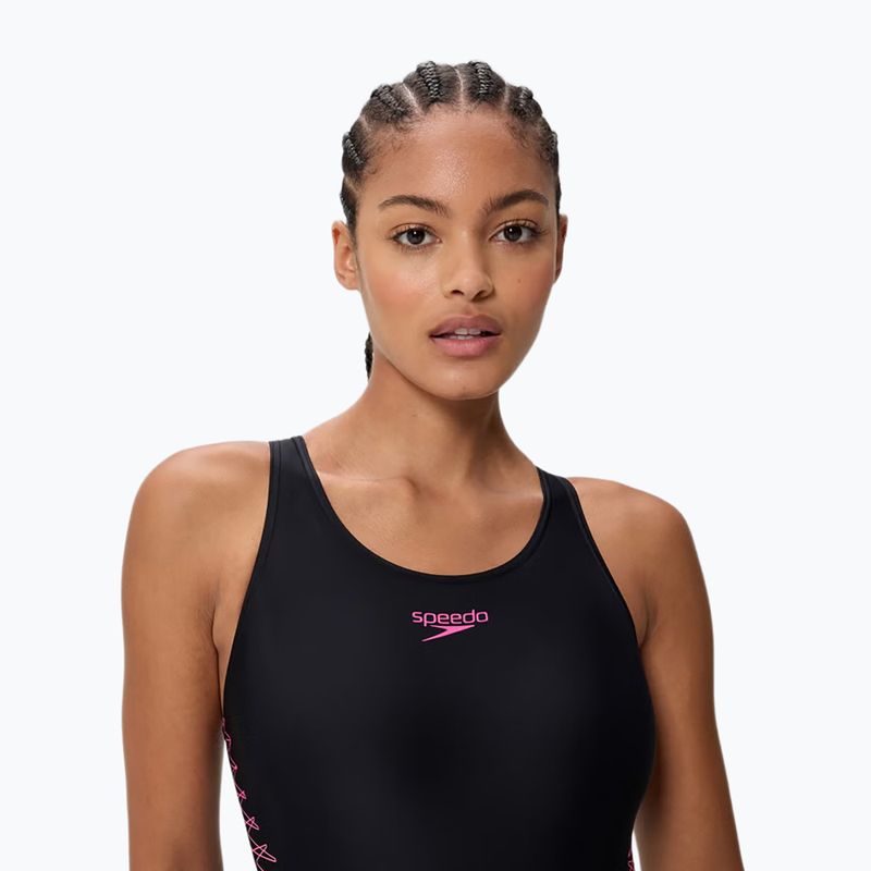 Дамски цял бански костюм Speedo Placement Muscleback anthracite 4