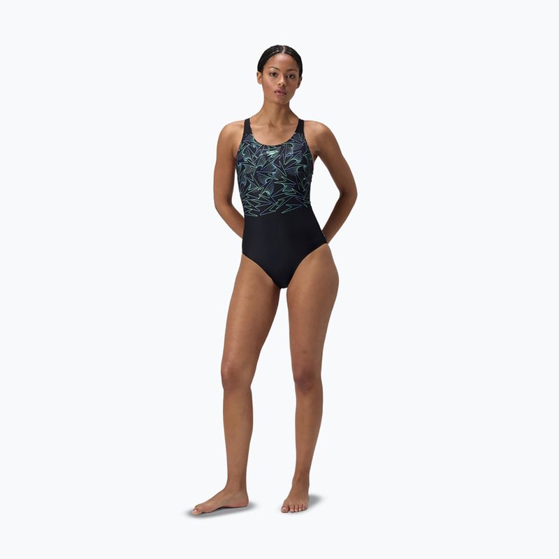 Дамски цял бански костюм Speedo HyperBoom Placement Muscleback alfalfa green 2