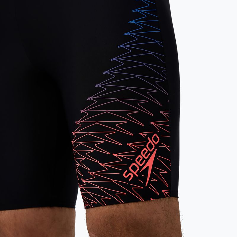 Мъжки шорти за плуване тип клин Speedo Medley Logo Jammer black/neon corall 6