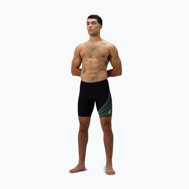 Мъжки шорти за плуване тип клин Speedo Medley Logo Jammer black/alfalfa green 2