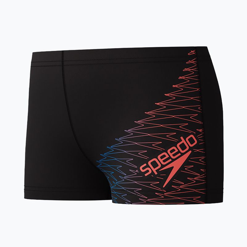 Детски боксерки за плуване Speedo Medley Logo Aquashort anthracite/neon coral 3