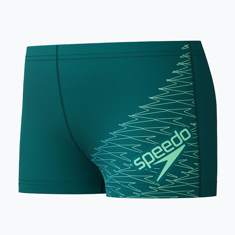 Детски боксерки за плуване Speedo Medley Logo Aquashort deep emerald/alfalfa green 3