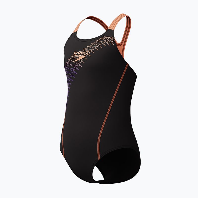 Детски цял бански костюм Speedo Medley Logo Medalist bright peach 3