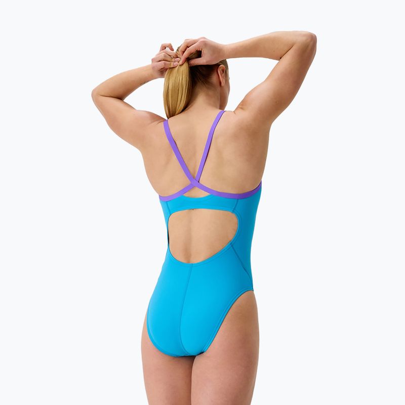 Дамски цял бански костюм Speedo FL Solid Flyback 2.0 picton blue/indigo glow 2
