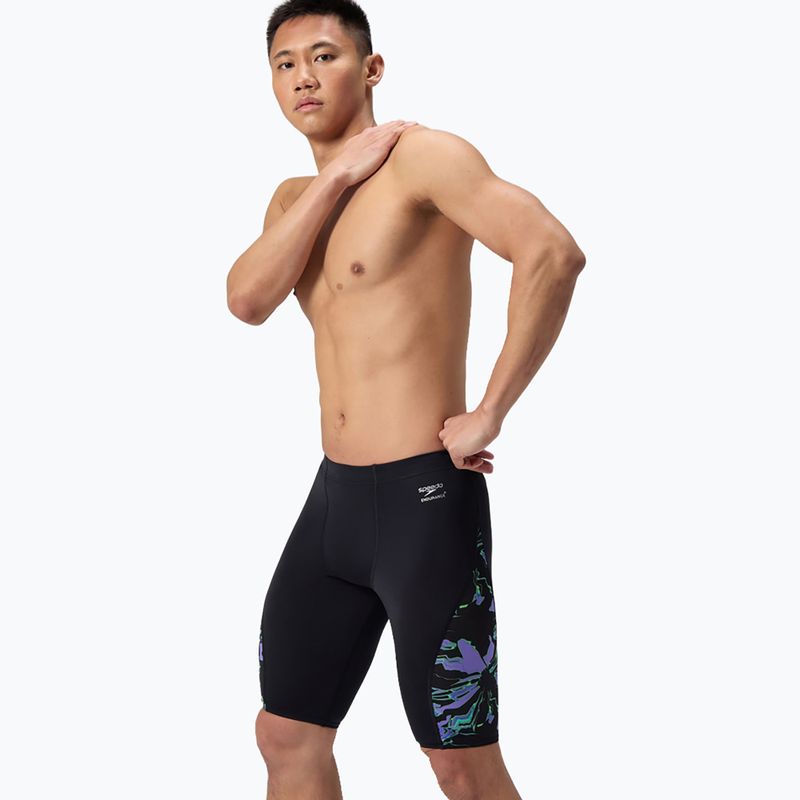 Мъжки шорти за плуване тип клин Speedo ML Printed Side Spliced gloral glitch/black 4