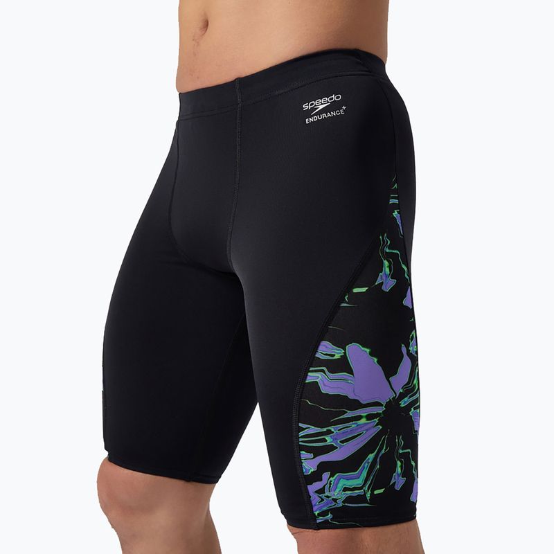 Мъжки шорти за плуване тип клин Speedo ML Printed Side Spliced gloral glitch/black 5