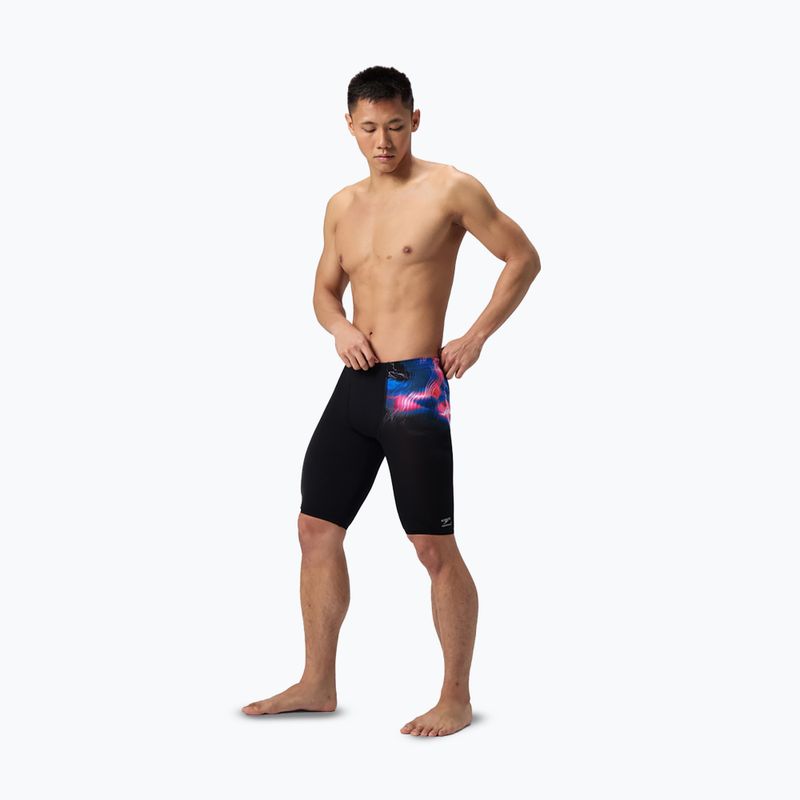 Мъжки шорти за плуване тип клин Speedo Placement Printed electro static/black 2