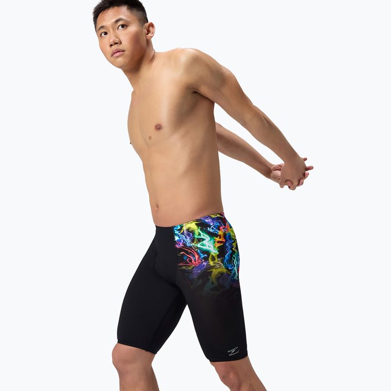 Мъжки шорти за плуване тип клин Speedo Placement Printed static volta/black 4