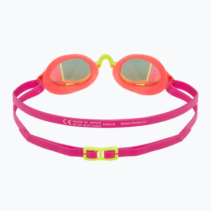 Очила за плуване Speedo Fastskin Speedsocket 2 Mirror neon melon/vermillion/gold mirror 4