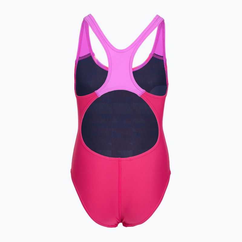 Детски цял бански костюм Speedo Digital Placement Splashback pink/glassy pink 2