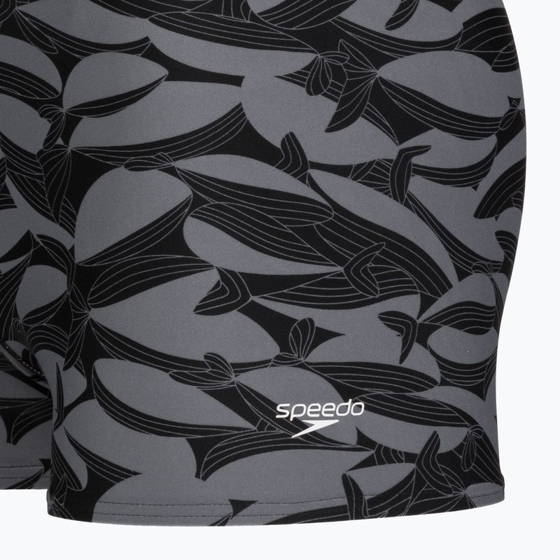 Мъжки бански боксери Speedo Print Beachstar Square Leg Anthracite/Coin Grey 8
