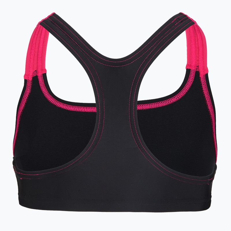 Детски бански костюм от две части Speedo Medley Logo Racerback 2pc anthracite/pink 4