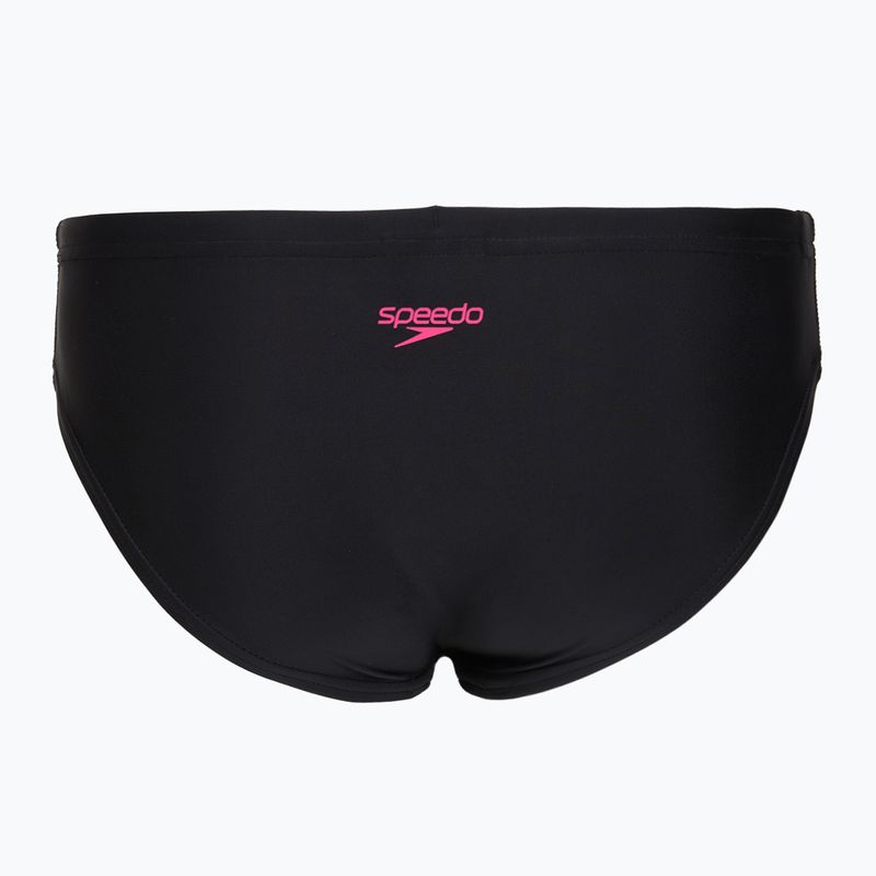 Детски бански костюм от две части Speedo Medley Logo Racerback 2pc anthracite/pink 7
