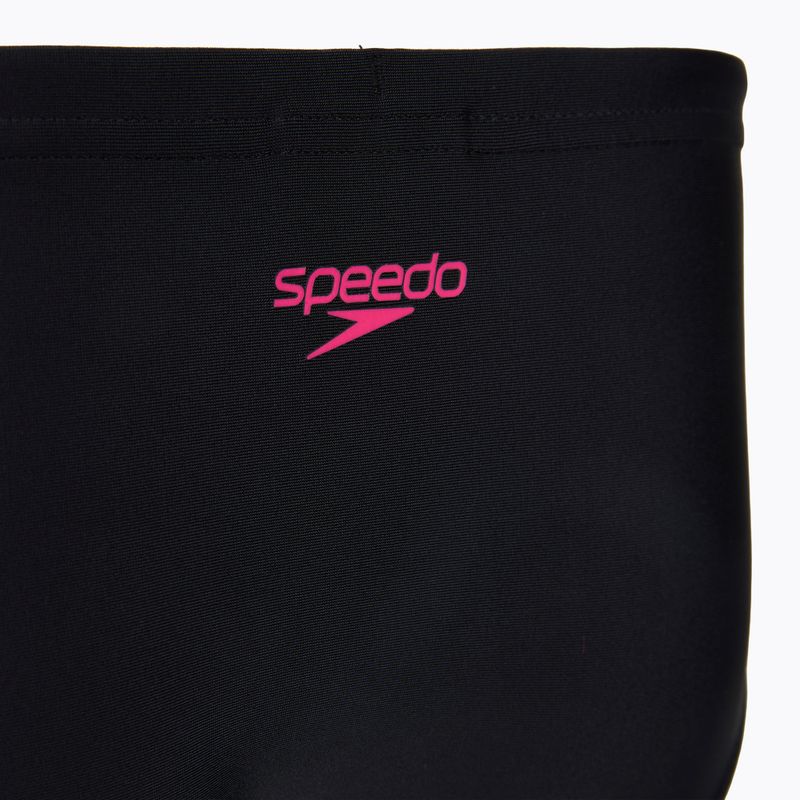 Детски бански костюм от две части Speedo Medley Logo Racerback 2pc anthracite/pink 8