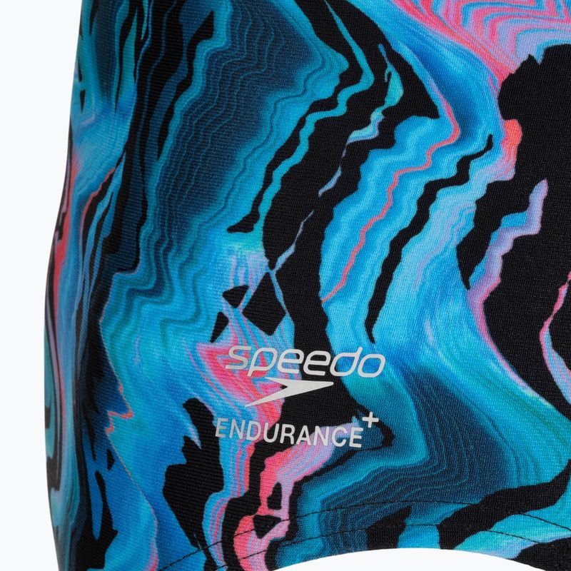 Дамски цял бански костюм Speedo Printed Web Back canyon ombre/black 3